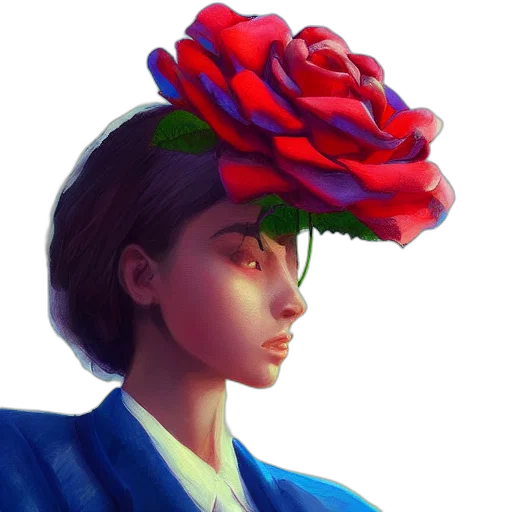 flower, crown, hat, face transparent PNG cut-out