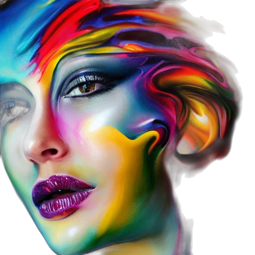 face, crown, photorealistic, watercolor transparent PNG cut-out