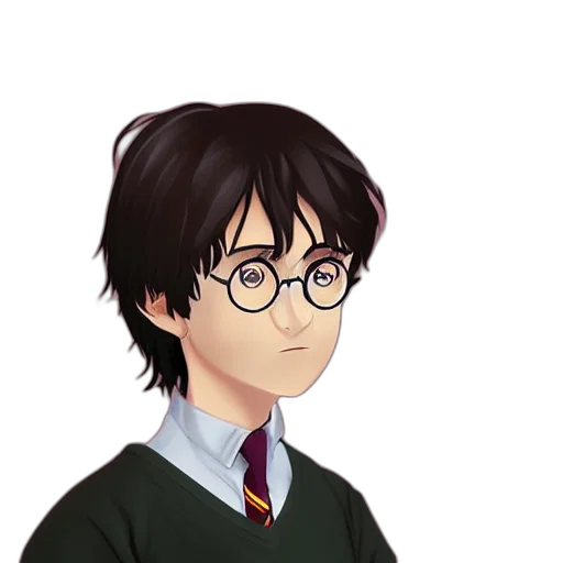 staff, face, pixel art, anime transparent PNG cut-out