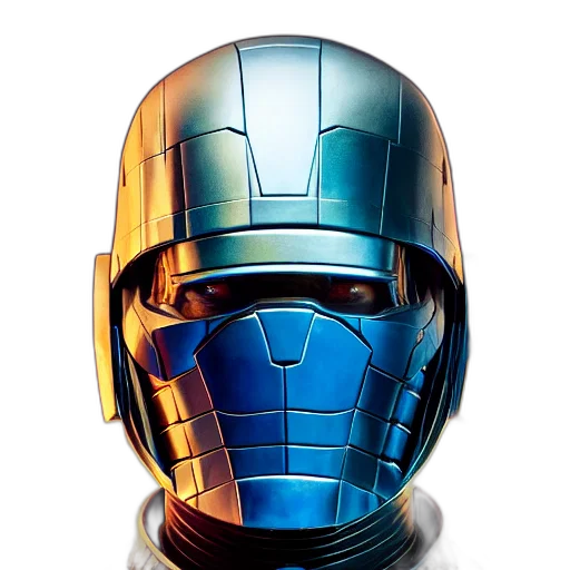 robot, mask, face, 3d render transparent PNG cut-out