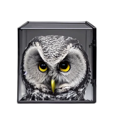 jewelry, photorealistic, 3d render, owl transparent PNG cut-out