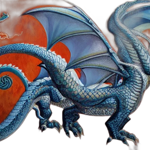 dragon, fantasy art, photorealistic, concept art transparent PNG cut-out