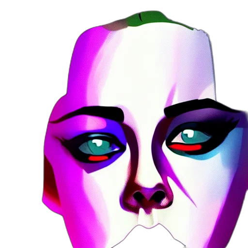 face, mask, robot, cyberpunk transparent PNG cut-out