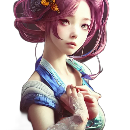 dress, flower, jewelry, face transparent PNG cut-out