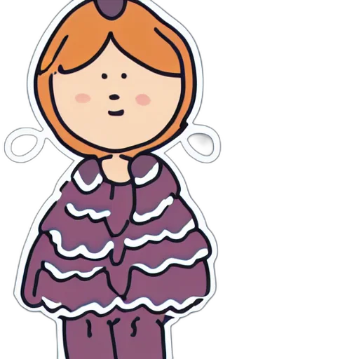 dress, jacket, staff, cartoon transparent PNG cut-out