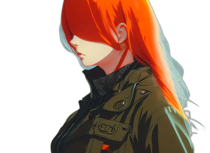 jacket, face, weapon, staff transparent PNG cut-out