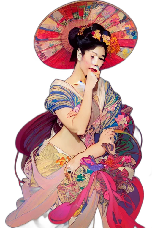 dress, staff, umbrella, jewelry transparent PNG cut-out