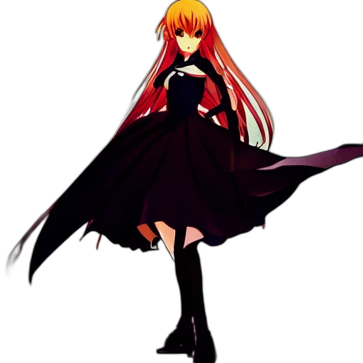 dress, staff, concept art, anime transparent PNG cut-out