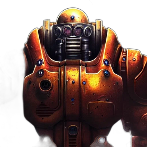 robot, weapon, concept art, 3d render transparent PNG cut-out