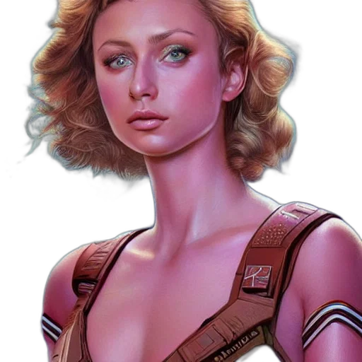 robot, face, comic book art, fantasy art transparent PNG cut-out