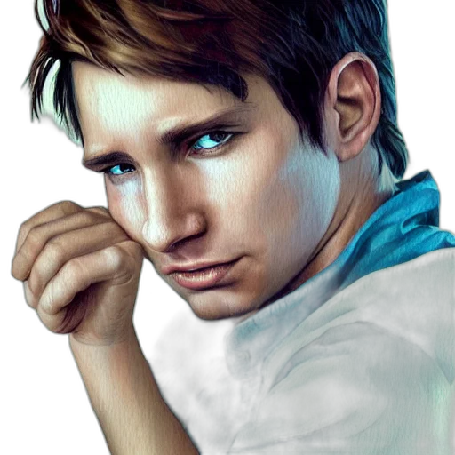 face, photorealistic, comic book art, fantasy art transparent PNG cut-out