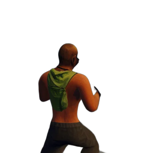 jacket, mask, 3d render, concept art transparent PNG cut-out