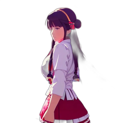jacket, dress, weapon, staff transparent PNG cut-out