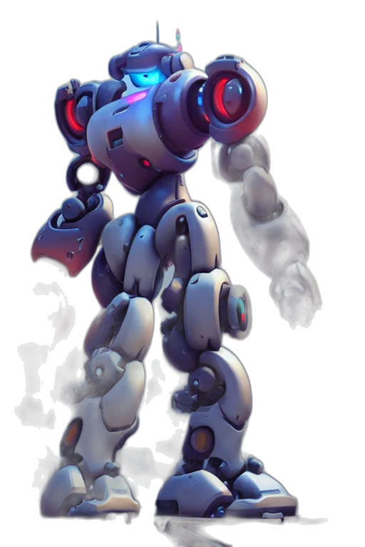robot, weapon, staff, creature transparent PNG cut-out