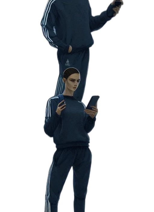 jacket, staff, robot, weapon transparent PNG cut-out