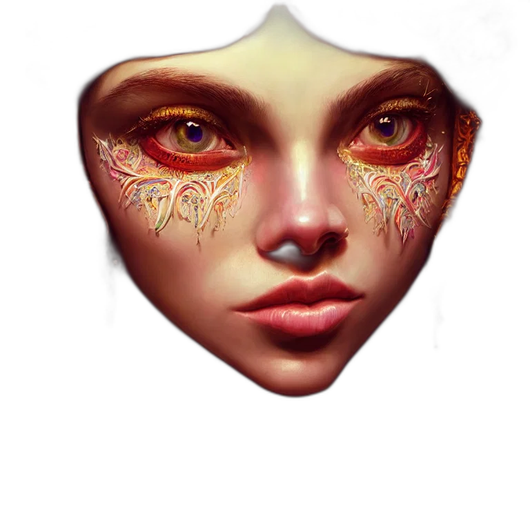 face, mask, jewelry, crown transparent PNG cut-out
