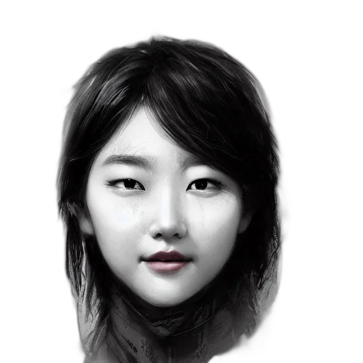 face, photorealistic, pencil sketch, oil painting transparent PNG cut-out