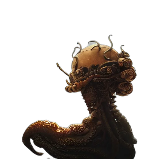 creature, crown, dragon, staff transparent PNG cut-out