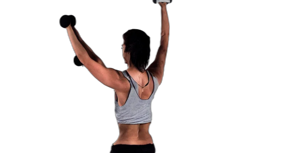 woman, exercising, her, shoulders transparent PNG cut-out