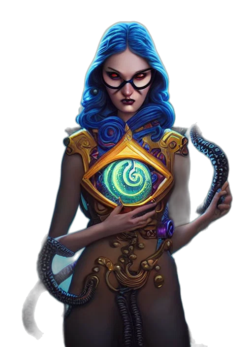 dress, staff, jewelry, mask transparent PNG cut-out