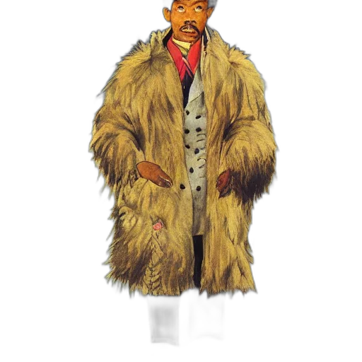 jacket, staff, animal, concept art transparent PNG cut-out