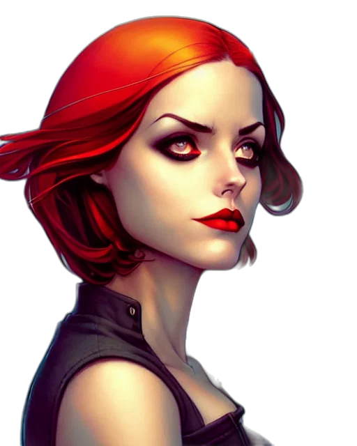 face, comic book art, fantasy art, concept art transparent PNG cut-out
