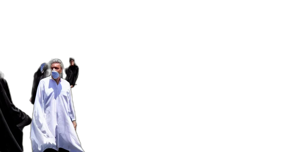 hat, staff, face, mask transparent PNG cut-out