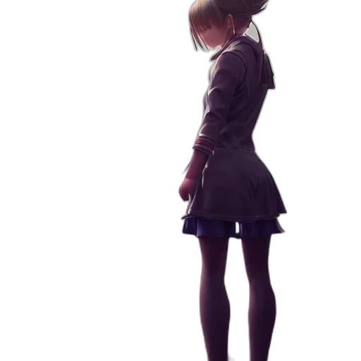 dress, jacket, staff, weapon transparent PNG cut-out