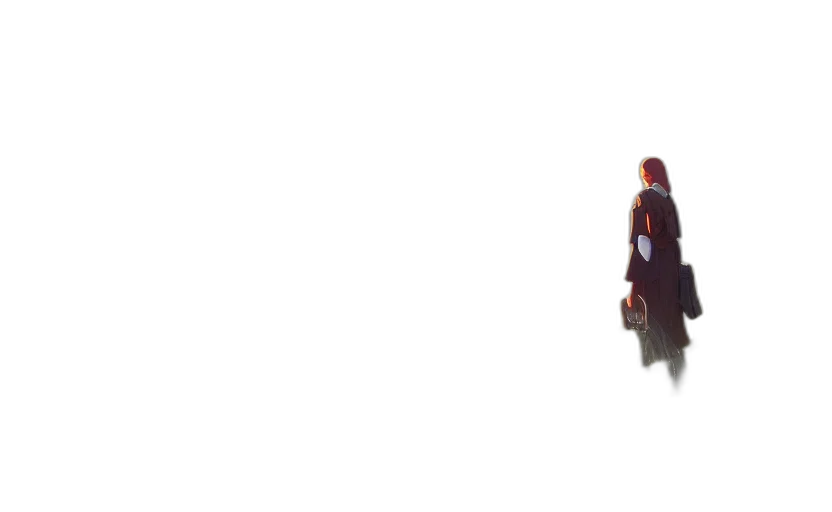 dress, jacket, staff, robot transparent PNG cut-out