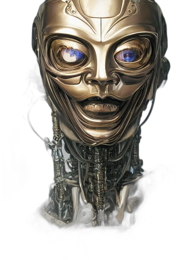 robot, mask, face, creature transparent PNG cut-out
