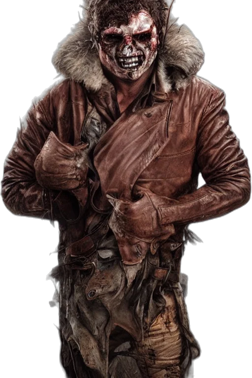 jacket, face, mask, creature transparent PNG cut-out