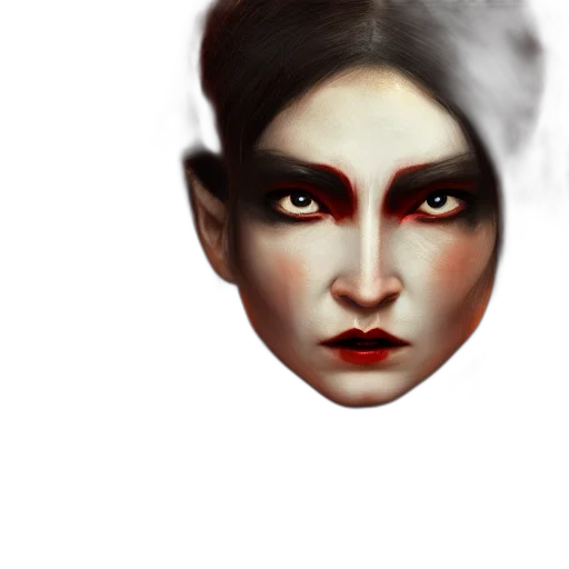 face, mask, fantasy art, photorealistic transparent PNG cut-out
