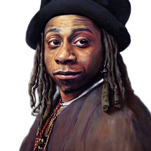 hat, face, photorealistic, oil painting transparent PNG cut-out