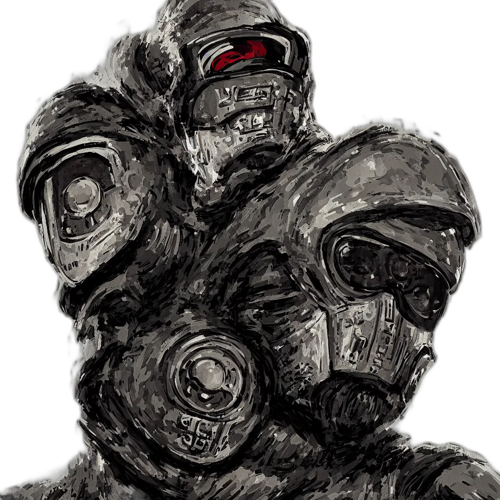 robot, face, mask, creature transparent PNG cut-out