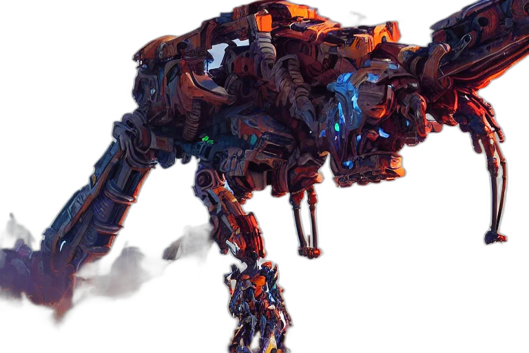 robot, dragon, creature, weapon transparent PNG cut-out