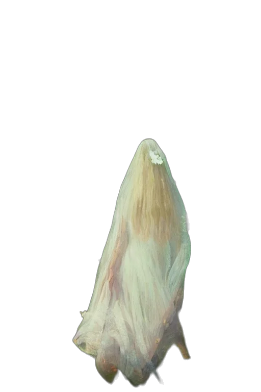 dress, hair, staff, mask transparent PNG cut-out