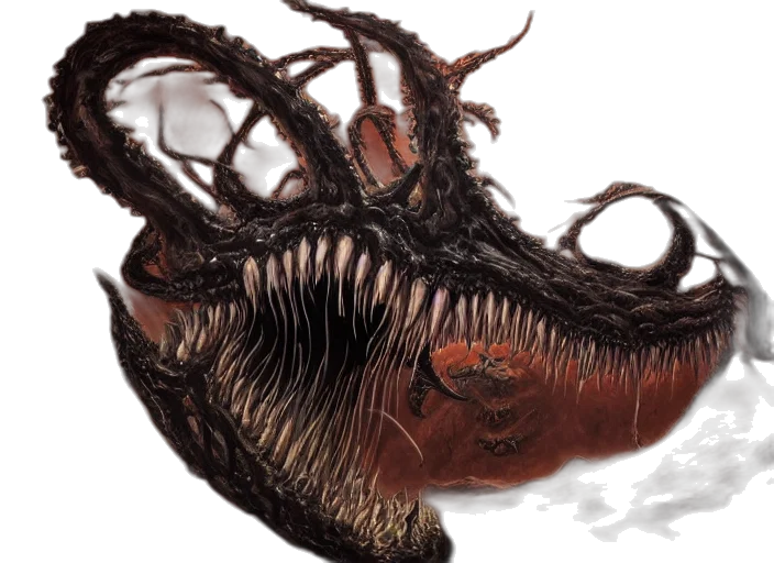 creature, dragon, mask, hair transparent PNG cut-out