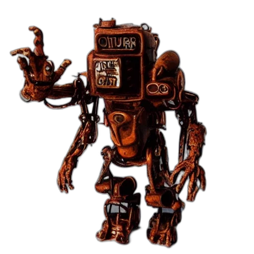 robot, staff, weapon, creature transparent PNG cut-out