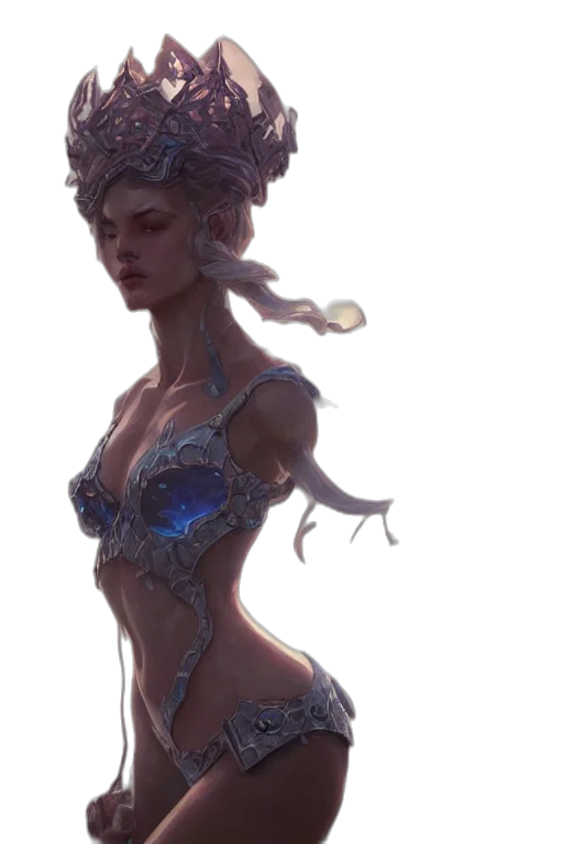 dress, concept art, fantasy art, comic book art transparent PNG cut-out