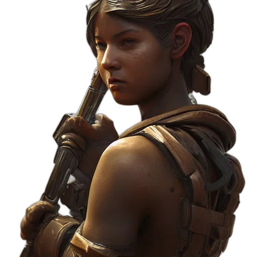 weapon, staff, face, crown transparent PNG cut-out