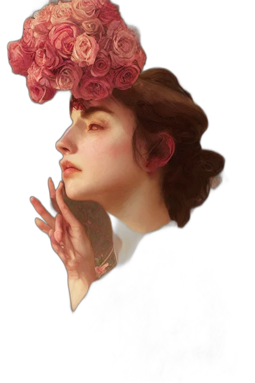 crown, face, hat, flower transparent PNG cut-out