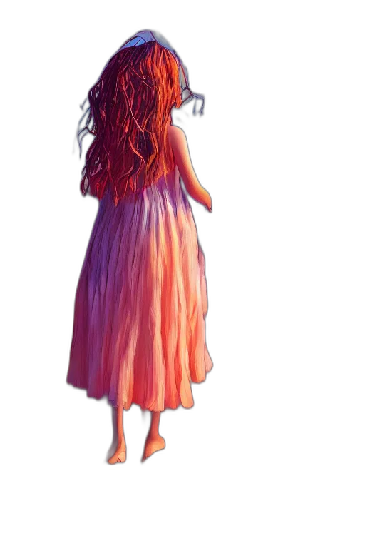 dress, hair, creature, crown transparent PNG cut-out