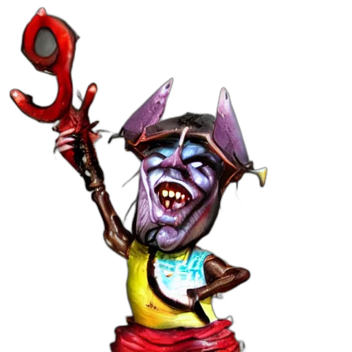 staff, mask, creature, weapon transparent PNG cut-out