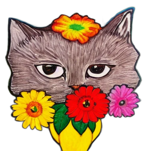 flower, mask, crown, face transparent PNG cut-out