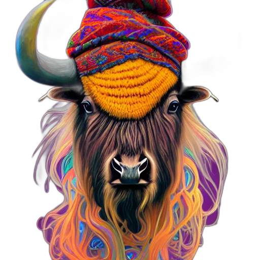 hat, animal, mask, fantasy art transparent PNG cut-out