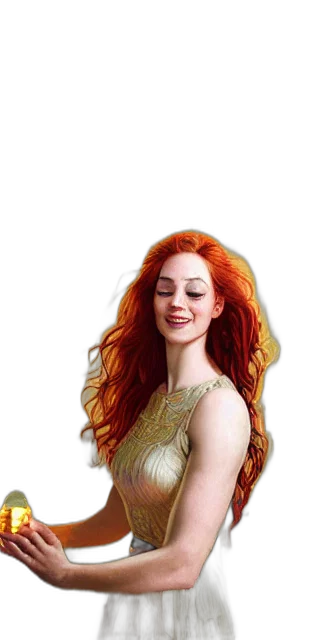 dress, crown, hair, face transparent PNG cut-out