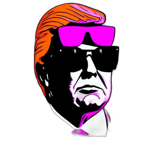 mask, face, jacket, vaporwave transparent PNG cut-out
