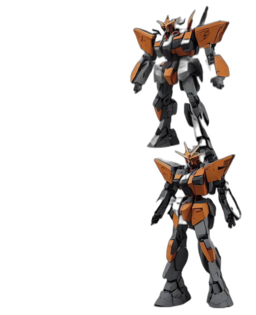 robot, weapon, concept art, 3d render transparent PNG cut-out