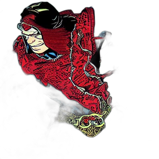 mask, jacket, shoes, comic book art transparent PNG cut-out