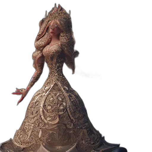 dress, crown, dragon, concept art transparent PNG cut-out